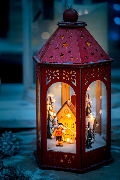 Décoration de Noël - illuminations - Kiosque et décor illuminé